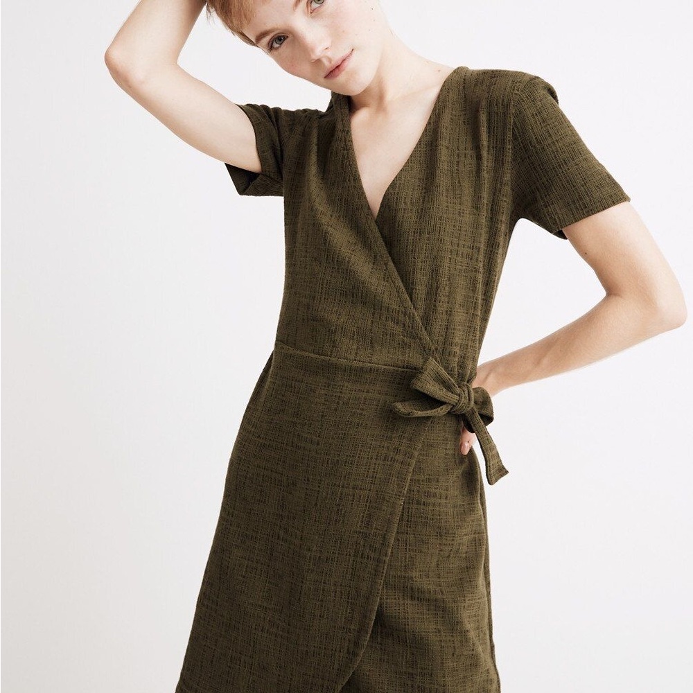 Short Sleeve Wrap Dress